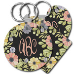 Boho Floral Plastic Keychain (Personalized)