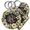 Boho Floral Plastic Keychains