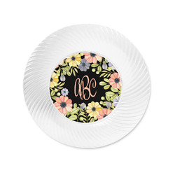 Boho Floral Plastic Party Appetizer & Dessert Plates - 6" (Personalized)