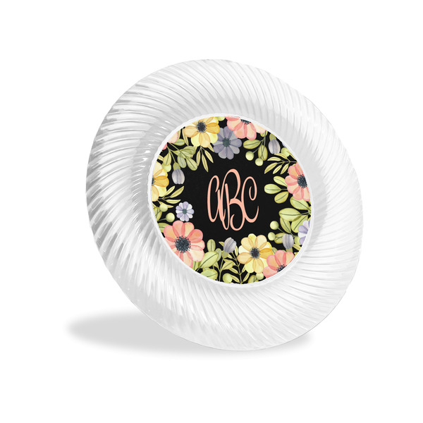 Custom Boho Floral Plastic Party Appetizer & Dessert Plates - 6" (Personalized)