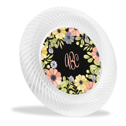 Boho Floral Plastic Party Dinner Plates - 10" (Personalized)