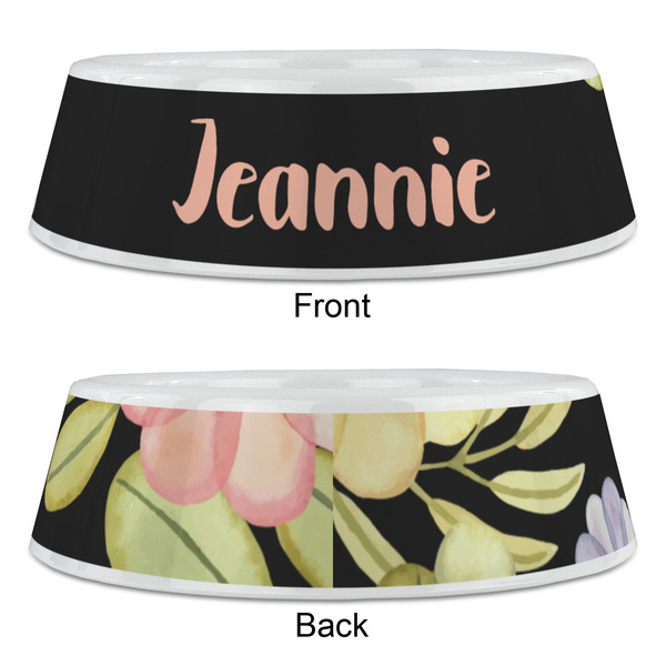 Boho Floral Plastic Pet Bowls - Large - APPROVAL
