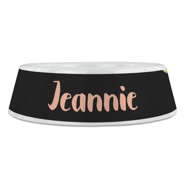 Boho Floral Plastic Pet Bowls - Large - FRONT