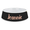 Boho Floral Plastic Dog Bowl - Large (Personalized)