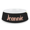 Boho Floral Plastic Dog Bowl - Medium (Personalized)
