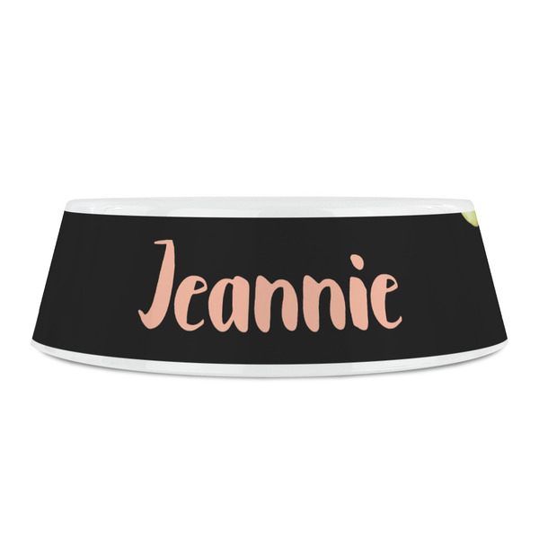 Boho Floral Plastic Pet Bowls - Small - FRONT