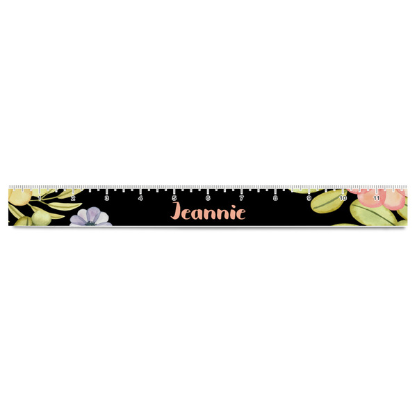Boho Floral Plastic Ruler - 12" - FRONT