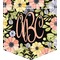Boho Floral Iron On Faux Pocket (Personalized)