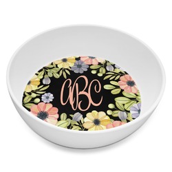 Boho Floral Melamine Bowl - 8 oz (Personalized)