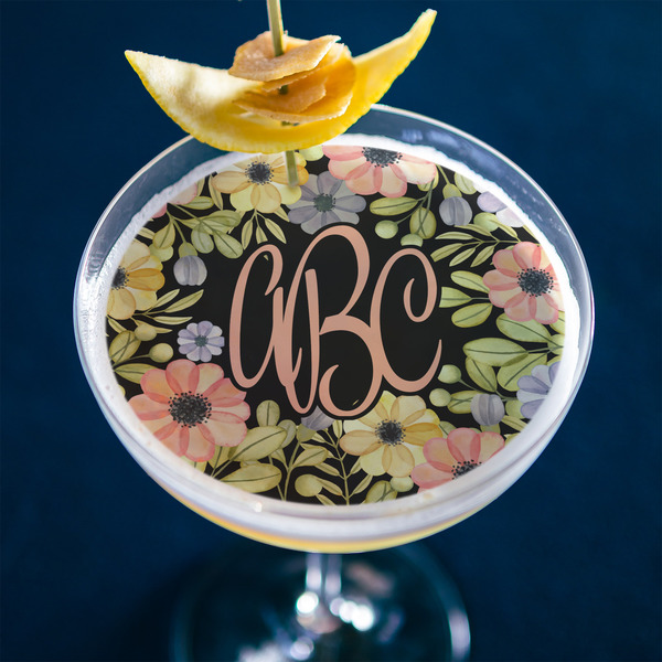 Boho Floral Printed Drink Topper - XLarge - In Context
