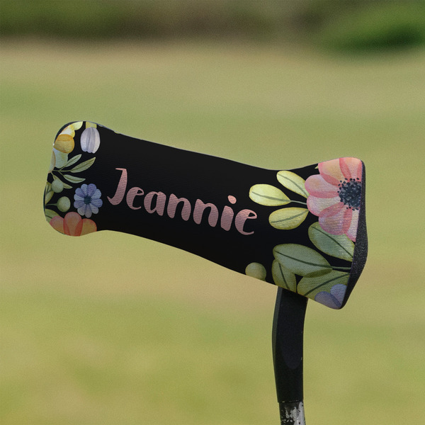 Boho Floral Putter Cover - On Putter