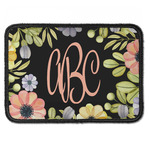 Boho Floral Iron On Rectangle Patch w/ Monogram
