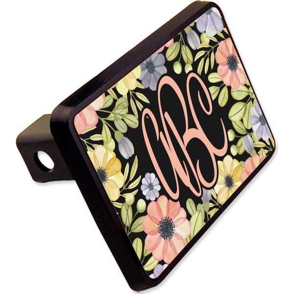 Custom Boho Floral Rectangular Trailer Hitch Cover - 2" (Personalized)
