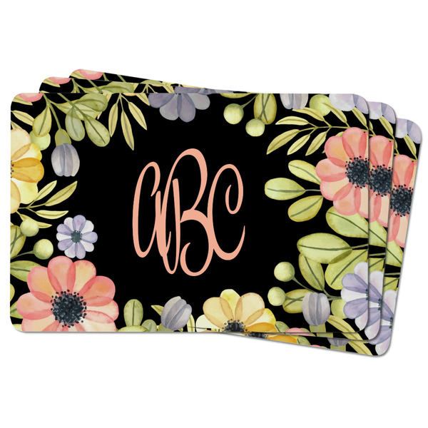 Boho Floral Rectangular Fridge Magnet - THREE