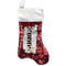 Boho Floral Red Sequin Stocking - Front