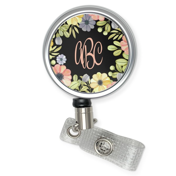 Custom Boho Floral Retractable Badge Reel (Personalized)