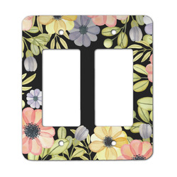 Boho Floral Rocker Style Light Switch Cover - Two Switch