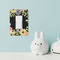 Boho Floral Rocker Light Switch Covers - Single - IN CONTEXT