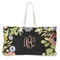 Boho Floral Large Rope Tote Bag - Front View