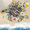Boho Floral Round Beach Towel Lifestyle
