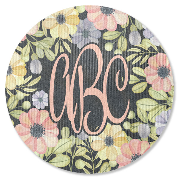 Boho Floral Round Coaster Rubber Back - Single