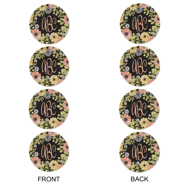 Boho Floral Round Linen Placemats - APPROVAL Set of 4 (double sided)
