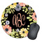 Boho Floral Round Mouse Pad