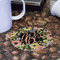Boho Floral Round Paper Coaster - Front