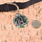 Boho Floral Round Pet ID Tag - Large - In Context