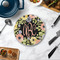 Boho Floral Round Stone Trivet - In Context View