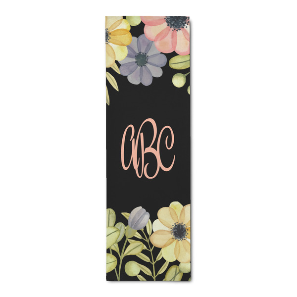 Custom Boho Floral Runner Rug - 2.5'x8' w/ Monograms