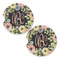 Boho Floral Sandstone Car Coasters - Set of 2