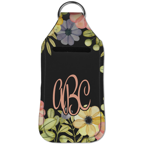 Boho Floral Sanitizer Holder Keychain - Large (Front)