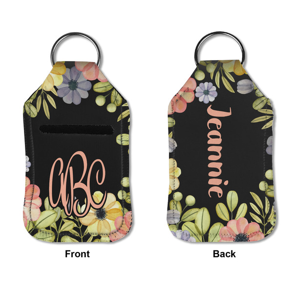 Boho Floral Sanitizer Holder Keychain - Small APPROVAL (Flat)