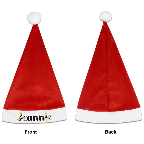 Boho Floral Santa Hats - Front and Back (Single Print) APPROVAL