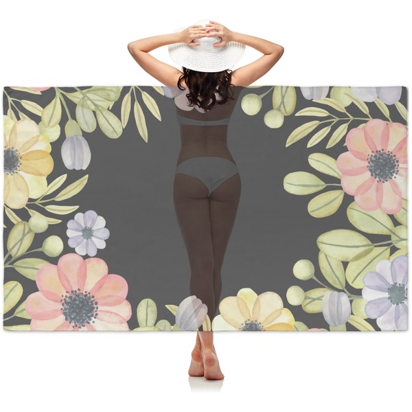 Custom Boho Floral Sheer Sarong