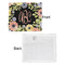 Boho Floral Security Blanket - Front & White Back View