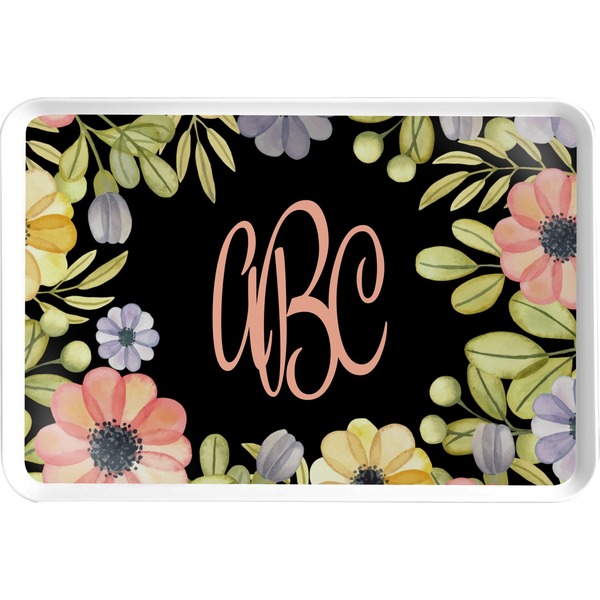 Custom Boho Floral Serving Tray (Personalized)