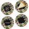 Boho Floral Set of Appetizer / Dessert Plates