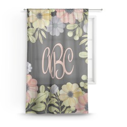 Boho Floral Sheer Curtain (Personalized)