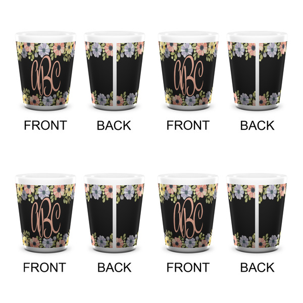 Boho Floral Shot Glass - White - Set of 4 - APPROVAL