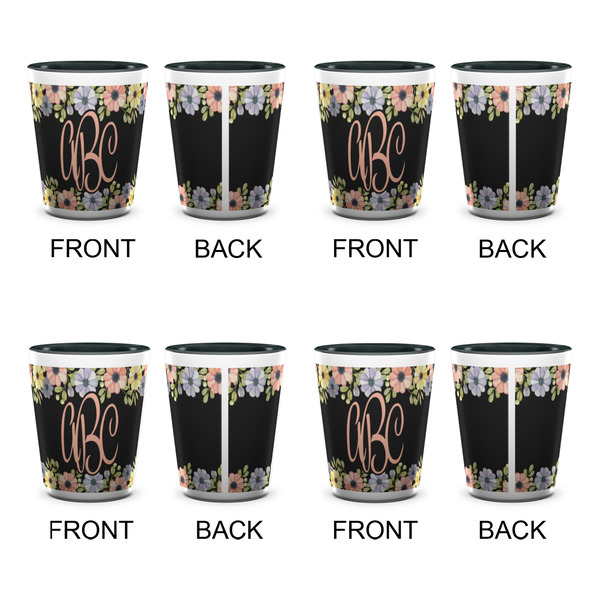 Boho Floral Shot Glassess - Two Tone - Set of 4 - APPROVAL