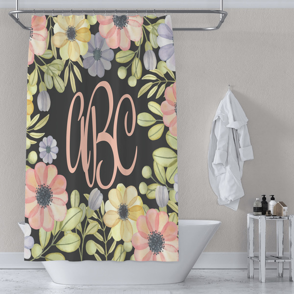 Boho Floral Shower Curtain Lifestyle
