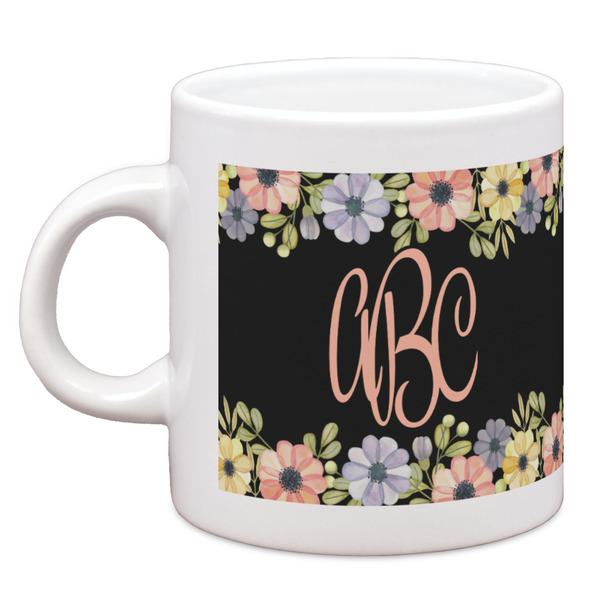 Custom Boho Floral Espresso Cup (Personalized)