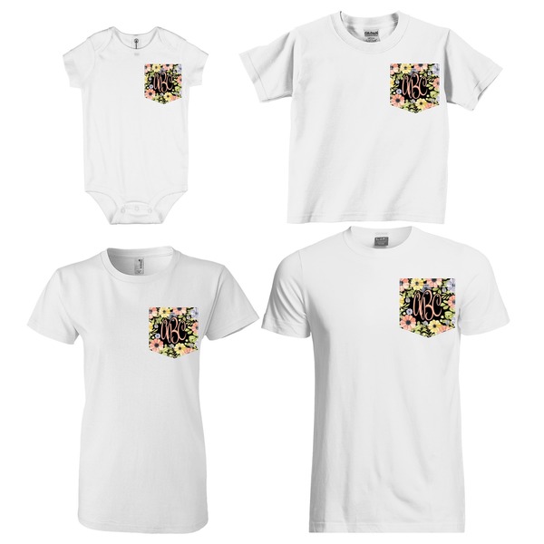 Boho Floral Sized Pockets on Various Products