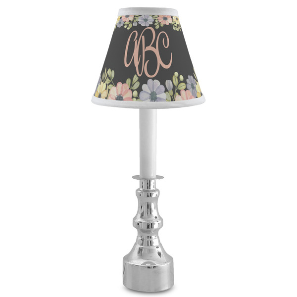 Boho Floral Small Chandelier Lamp - LIFESTYLE (on candle stick)