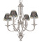 Boho Floral Small Chandelier Shade - LIFESTYLE (on chandelier)