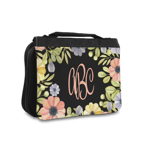 Custom Boho Floral Toiletry Bag - Small (Personalized)