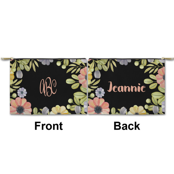 Boho Floral Small Zipper Pouch Approval (Front and Back)