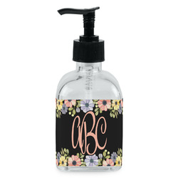 Boho Floral Glass Soap & Lotion Bottle - Single Bottle (Personalized)